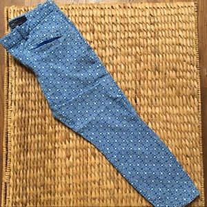 GAP skinny bi-stretch blue print pants EUC